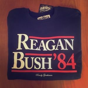 👕 [size: S] Rowdy Gentleman Reagan/Bush Crewneck